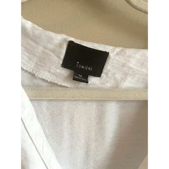 Lumiere White shirt with bell sleeves medium - Picture 2 of 8